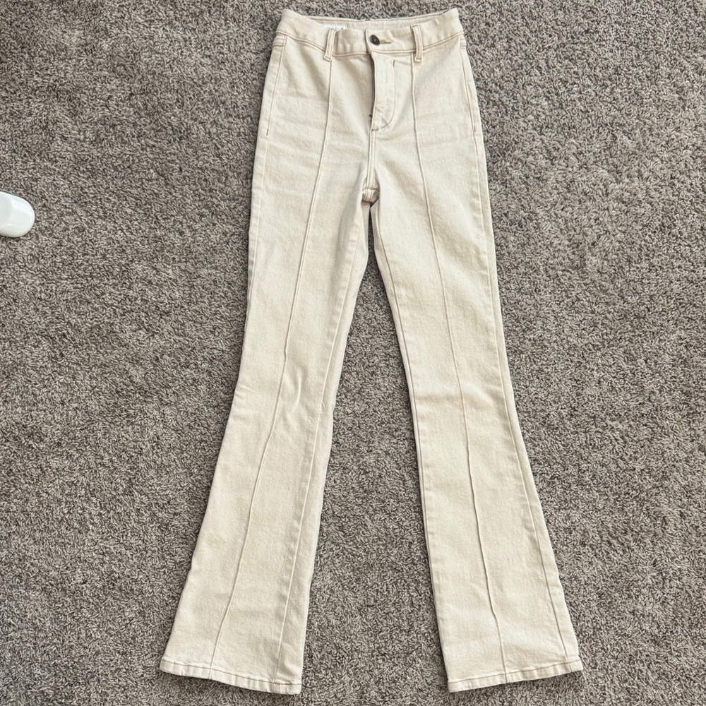 Zara Cream Flared Pants